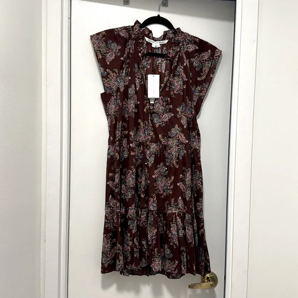 Veronica Beard Zee Dress in Brickmul - Picture 2 of 5